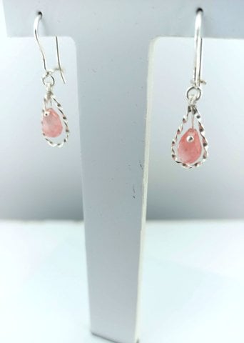 925 Ayar Özel Tasarım Damla Sallantılı Gümüş Küpe