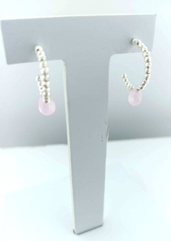 925 Ayar Özel Tasarım Kalemli Halka Küpe