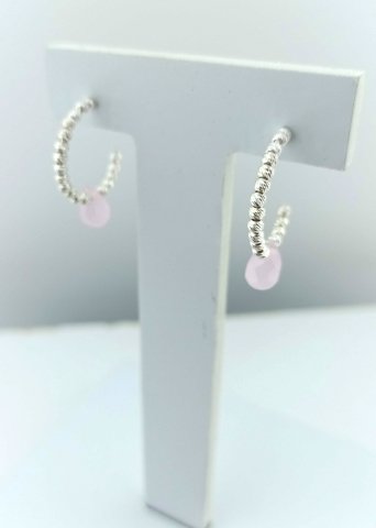 925 Ayar Özel Tasarım Kalemli Halka Küpe