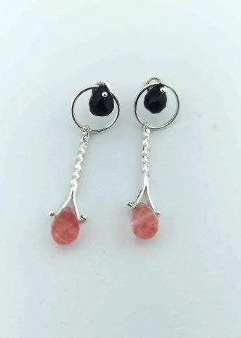 925 ayar Özel Tasarım Sallantılı Gümüş Küpe