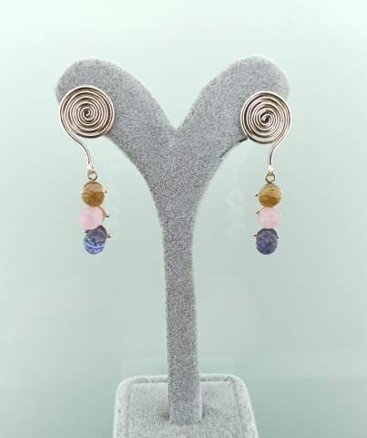 925 Ayar Özel Tasarım Sallantılı Gümüş Küpe