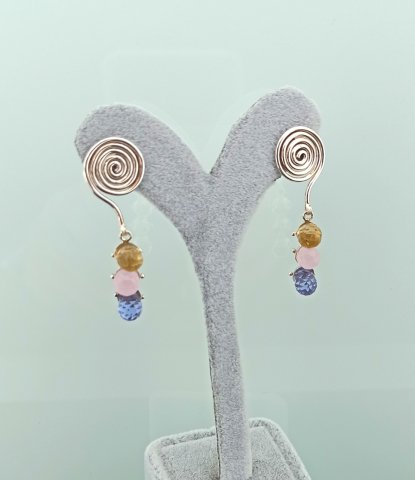 925 Ayar Özel Tasarım Sallantılı Gümüş Küpe