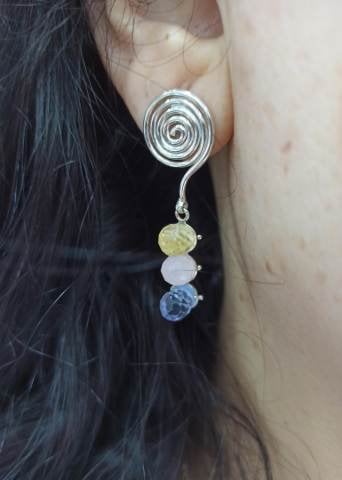 925 Ayar Özel Tasarım Sallantılı Gümüş Küpe