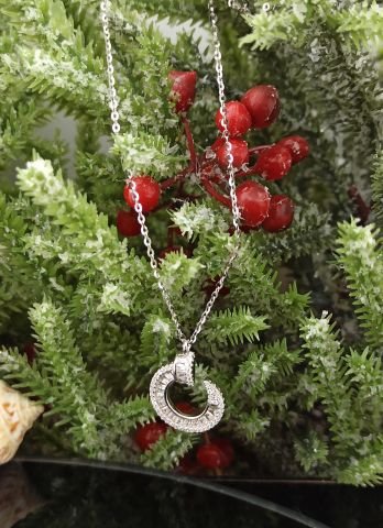 925 Ayar Zirkon Taşlı Gümüş Kolye