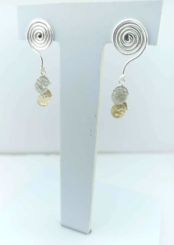 925 Ayar Özel Tasarım Sallantılı Gümüş Küpe