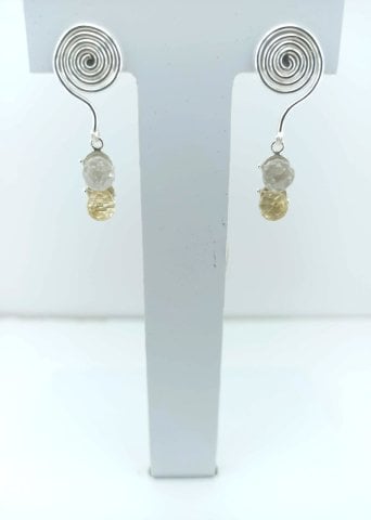 925 Ayar Özel Tasarım Sallantılı Gümüş Küpe