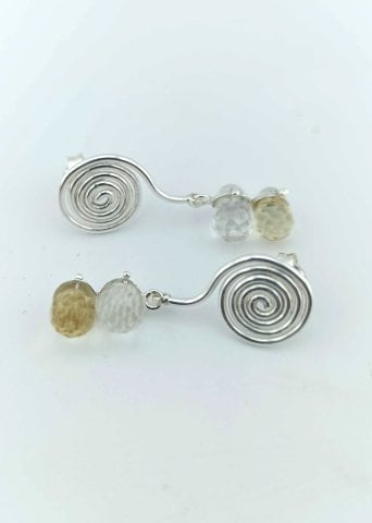 925 Ayar Özel Tasarım Sallantılı Gümüş Küpe