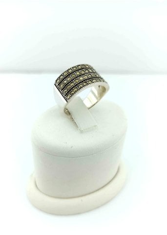 925 Ayar Markazit Taşlı Gümüş Yüzük