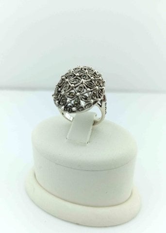 925 Ayar Markazit Taşlı Gümüş Yüzük