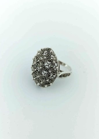 925 Ayar Markazit Taşlı Gümüş Yüzük