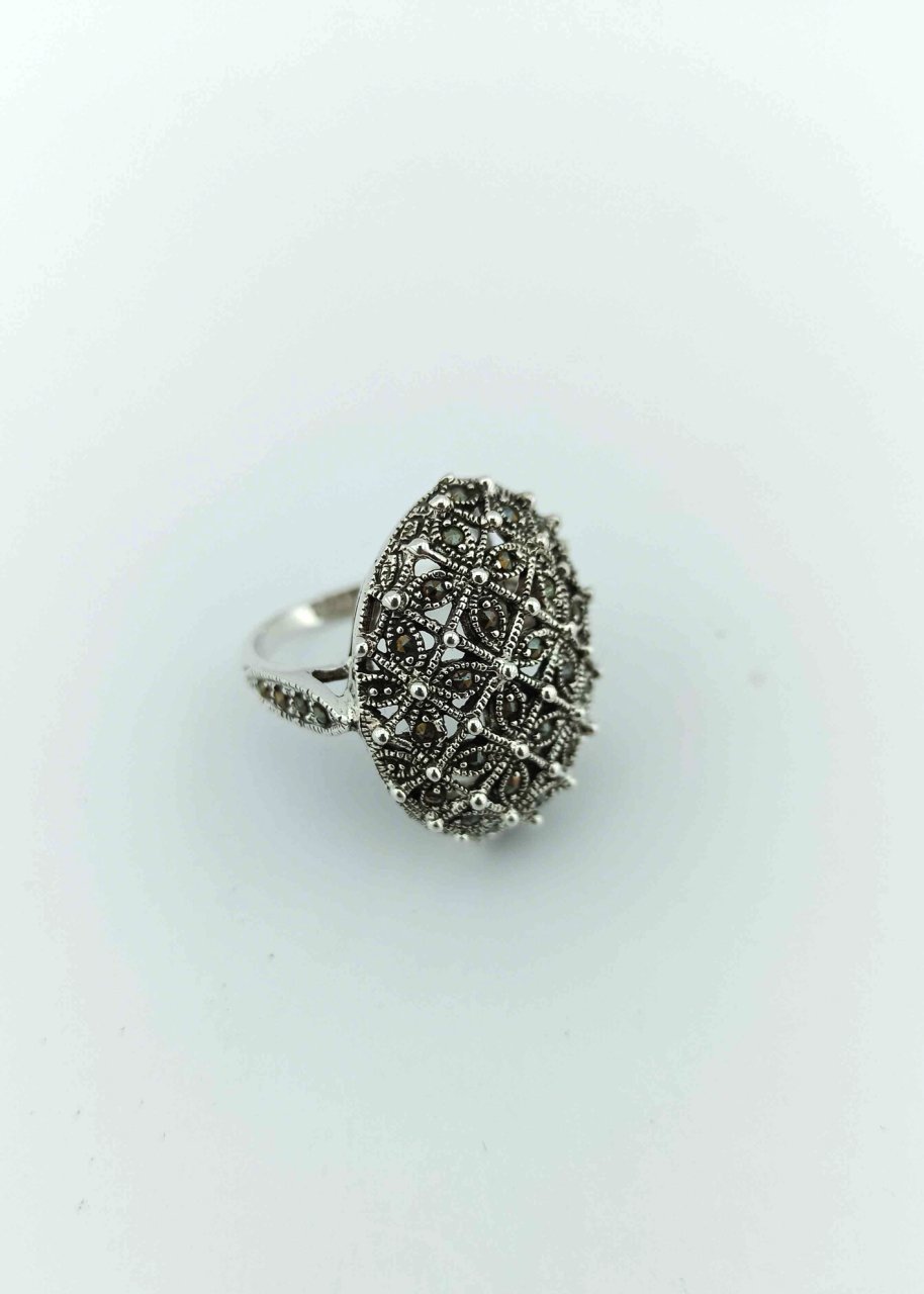 925 Ayar Markazit Taşlı Gümüş Yüzük