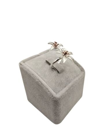 925 Ayar Çift Çiçekli Portakal Çiçeği Gümüş Yüzük