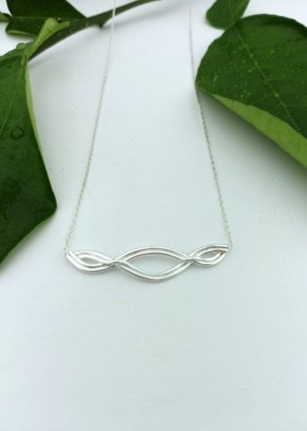 925 Ayar Özel Tasarım Adana Kalın Burma Gümüş Kolye