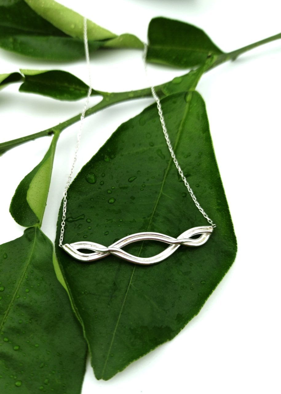 925 Ayar Özel Tasarım Adana Kalın Burma Gümüş Kolye