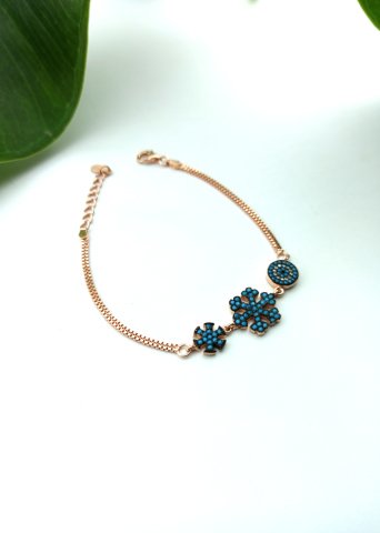 925 Ayar Firuze Taşlı Gümüş Bileklik