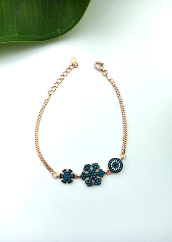 925 Ayar Firuze Taşlı Gümüş Bileklik