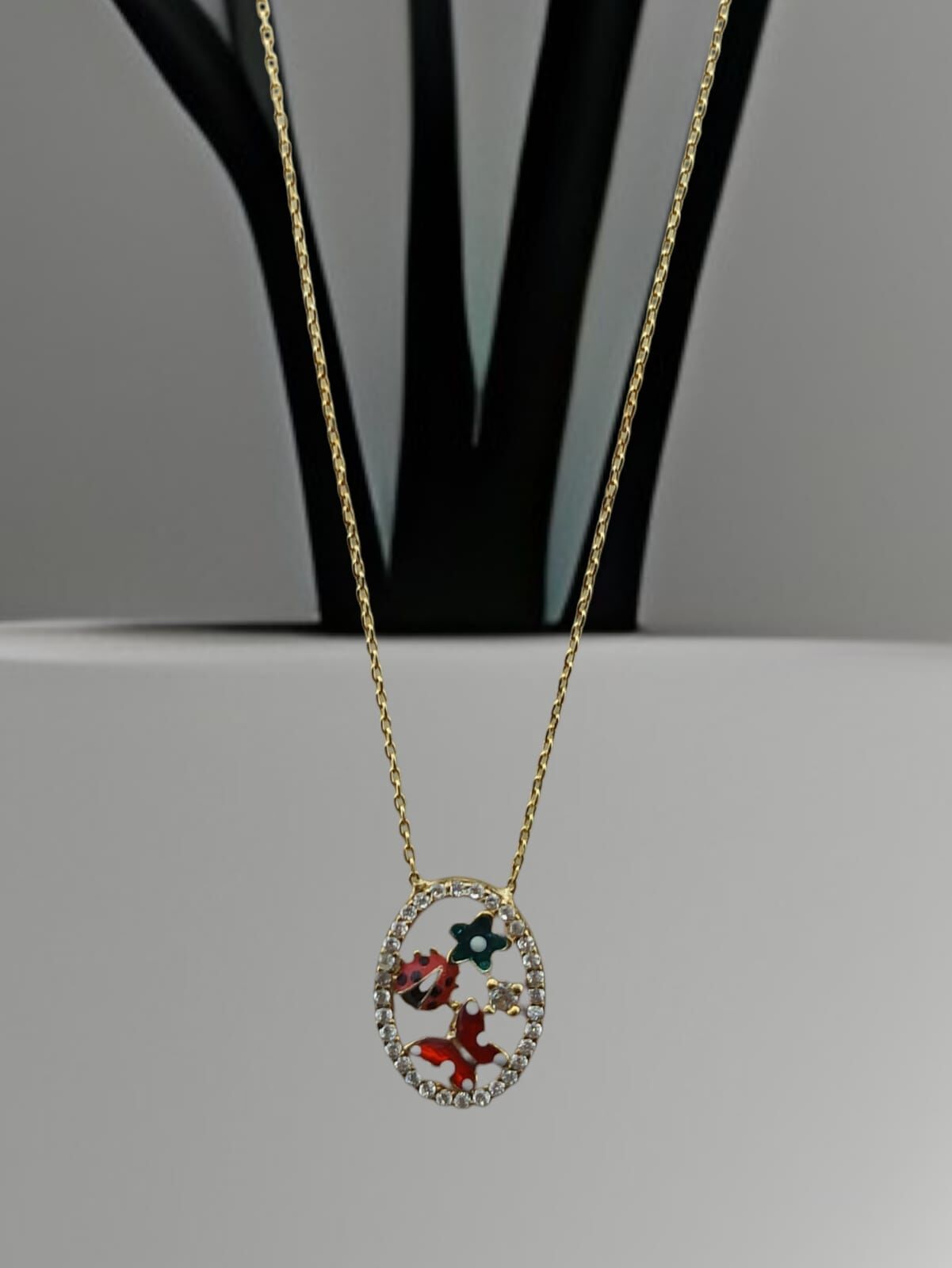 925 Ayar Zirkon Taşlı Gümüş Kolye