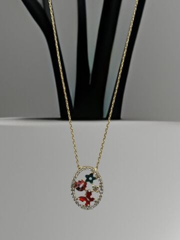 925 Ayar Zirkon Taşlı Gümüş Kolye