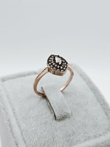 925 Ayar zirkon taşlı markiz model gümüş set