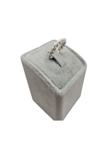 925 Ayar Adana  yılan örgü gümüş burma yüzük