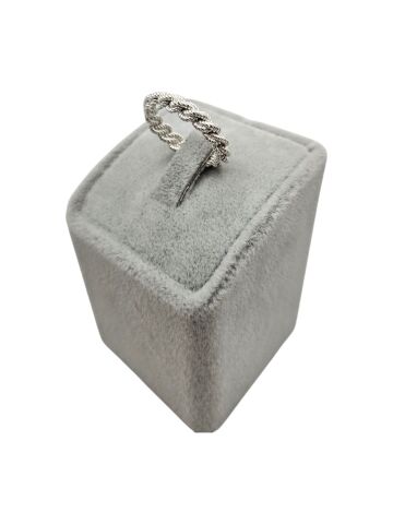 925 Ayar Adana  yılan örgü gümüş burma yüzük