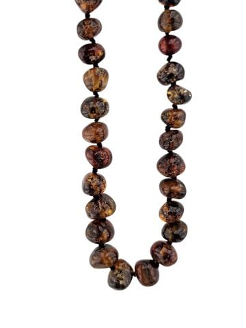 Doğal taşlı kehribar kolye