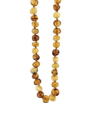 Doğal taşlı kehribar kolye