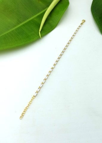 925 Ayar Baget Kesim Zirkon Taşlı Gümüş Bileklik