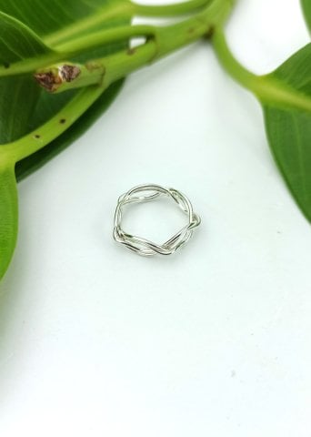 925 Ayar Adana Kalın Burma Model Gümüş Yüzük