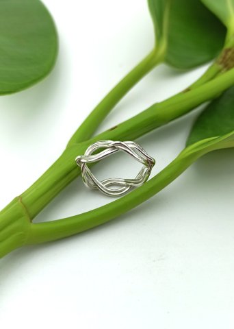 925 Ayar Adana Kalın Burma Model Gümüş Yüzük