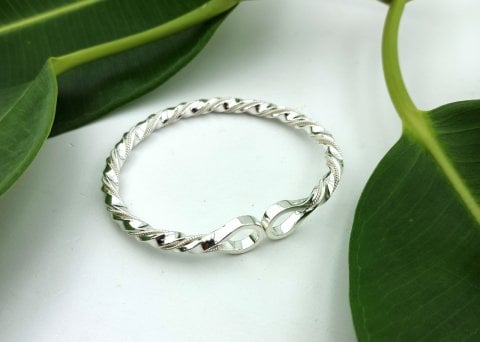 925 Ayar Kıvrım Telli Adana İlme Baş Burma Bilezik