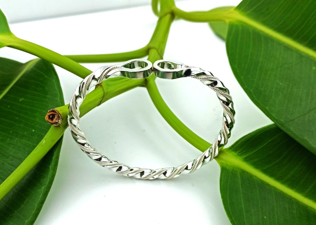 925 Ayar Kıvrım Telli Adana İlme Baş Burma Bilezik