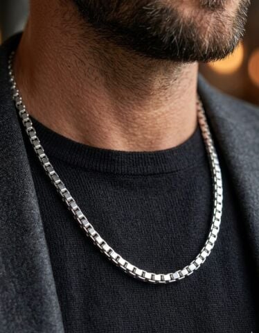 925 Ayar Gümüş Unisex Kolye  Zinciri