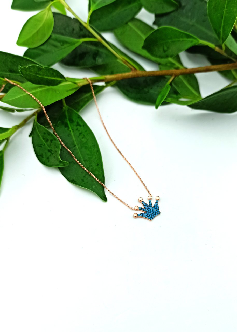 925 Ayar Kraliçe Tacı Gümüş Kolye