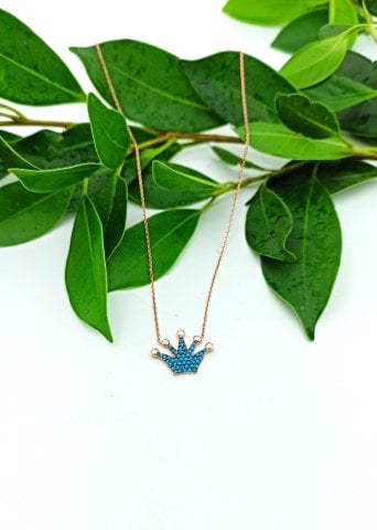 925 Ayar Kraliçe Tacı Gümüş Kolye