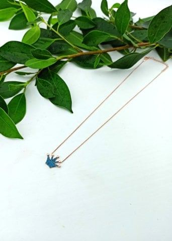 925 Ayar Kraliçe Tacı Gümüş Kolye