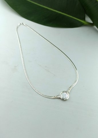 925 Ayar Sedefli Gümüş Kolye