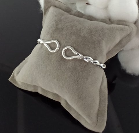 925 Ayar İlme Baş Burma Bilezik