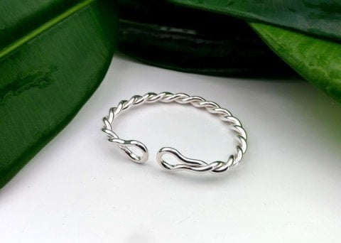 925 Ayar İlme Baş Burma Bilezik