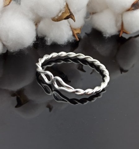 925 Ayar Klasik Üçlü Çocuk Burma Bilezik