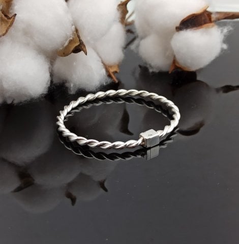 925 Ayar Klasik Üçlü Çocuk Burma Bilezik