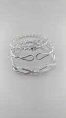 925 Ayar Klasik Üçlü Burma Bilezik