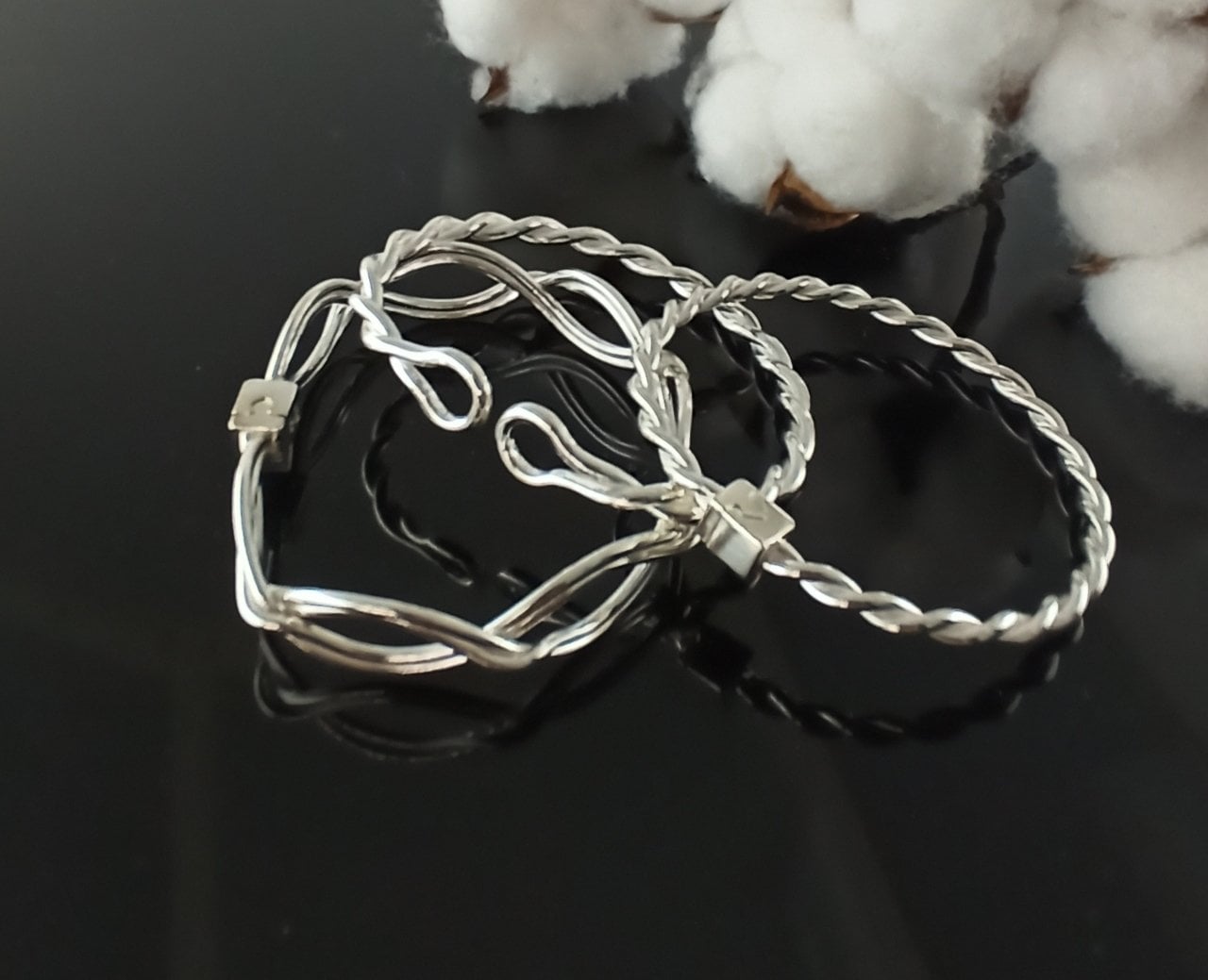 925 Ayar Klasik Üçlü Burma Bilezik