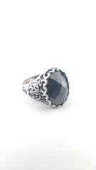 Oniks Taşlı Gümüş Erkek Yüzük