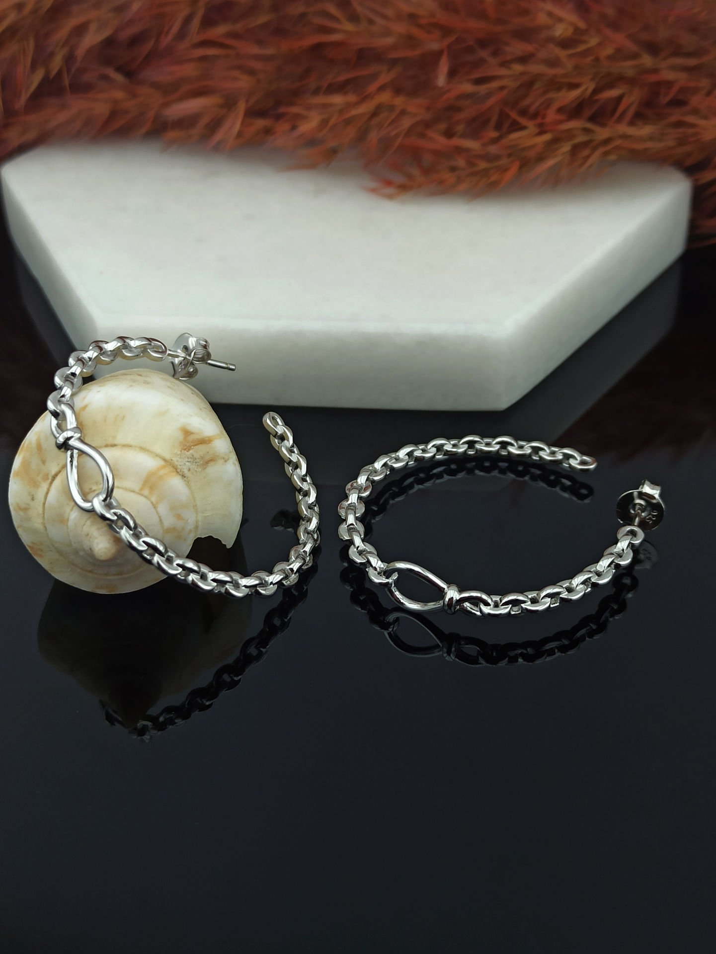 925 Ayar Halka Gümüş Küpe