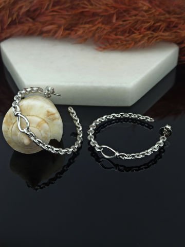 925 Ayar Halka Gümüş Küpe