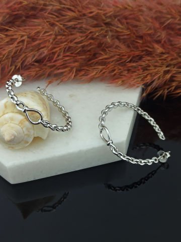 925 Ayar Halka Gümüş Küpe