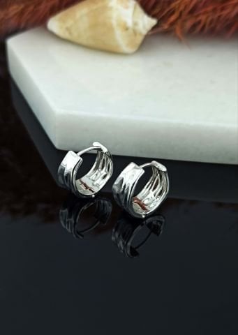 925 Ayar Halka Gümüş Küpe