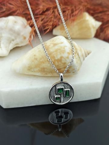 925 Ayar Zirkon Taşlı Gümüş Kolye