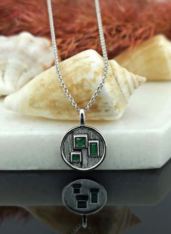 925 Ayar Zirkon Taşlı Gümüş Kolye